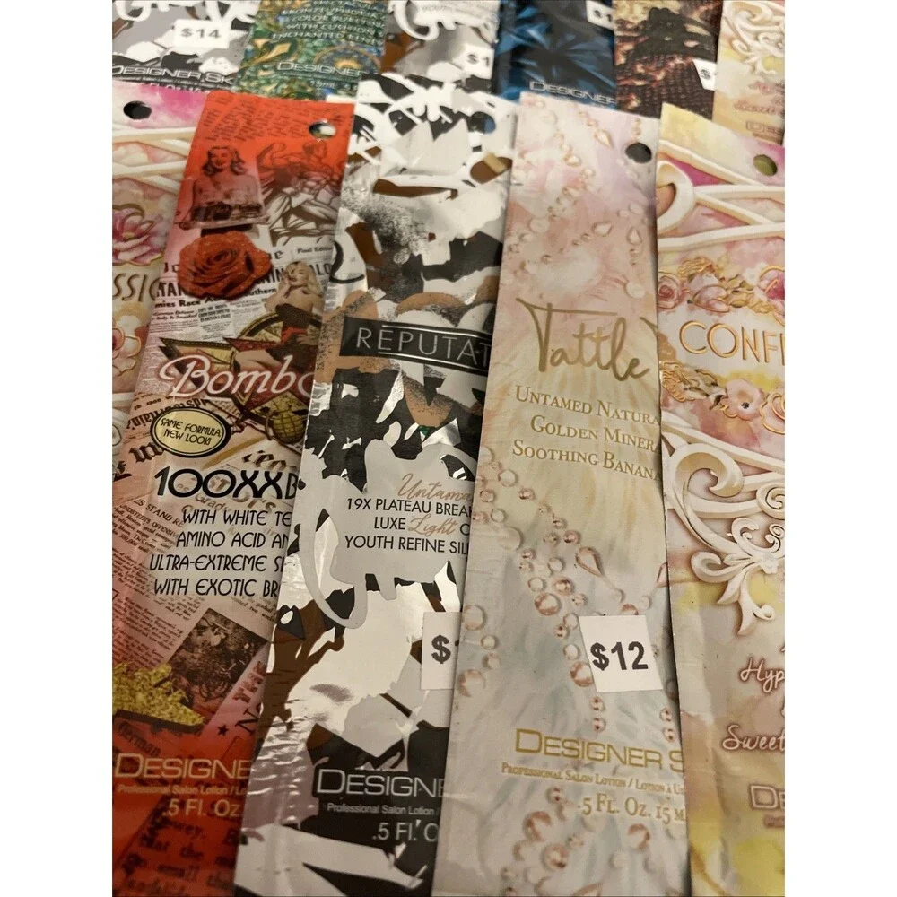 15 Sample Packets Indoor Tan Tanning Bed Lotion LOT Deal!
